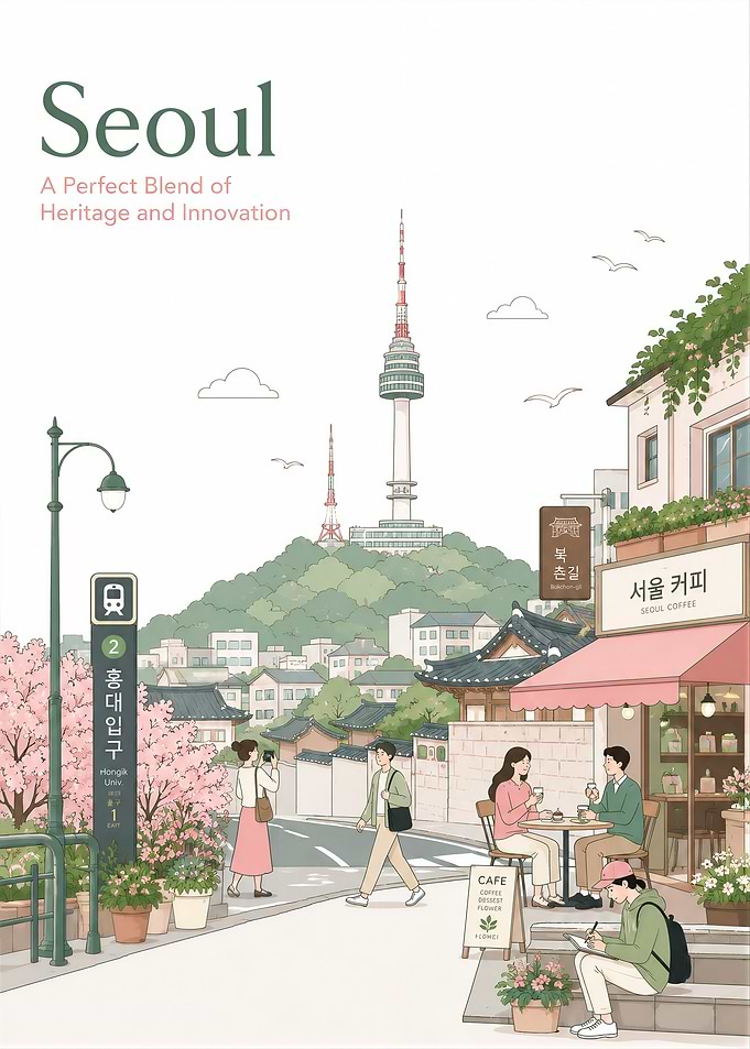 Seoul Heritage and Innovation Illustration