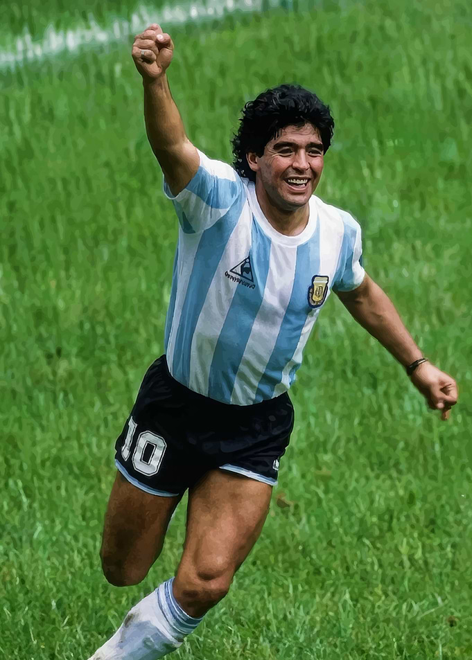 Diego Maradona Celebrating Goal