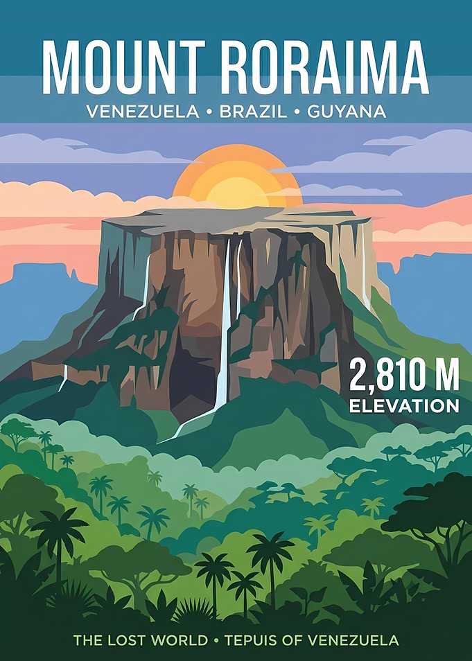 Mount Roraima Travel Poster
