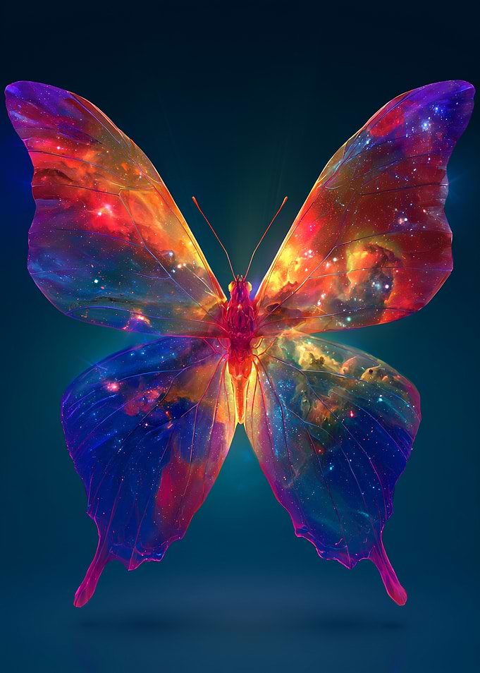 Cosmic Nebula Butterfly Art