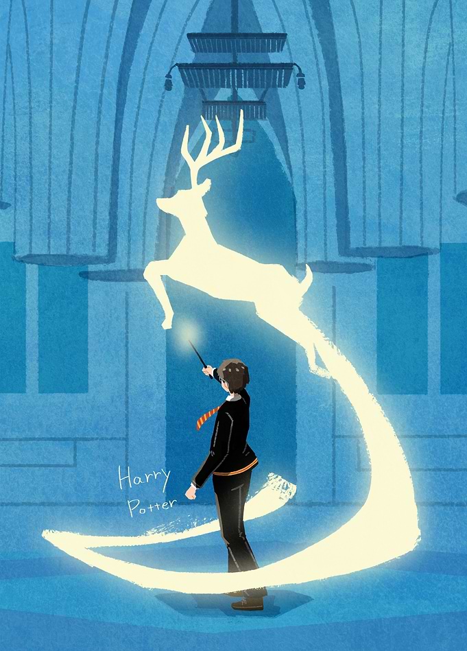 Harry Potter's Luminescent Stag Patronus