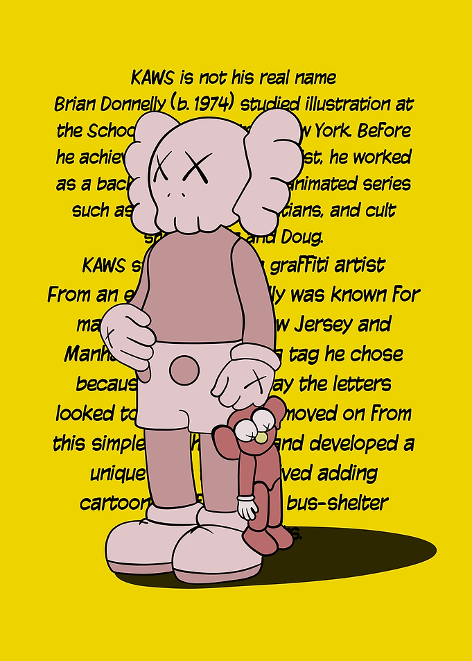 KAWS Companion Biography Poster