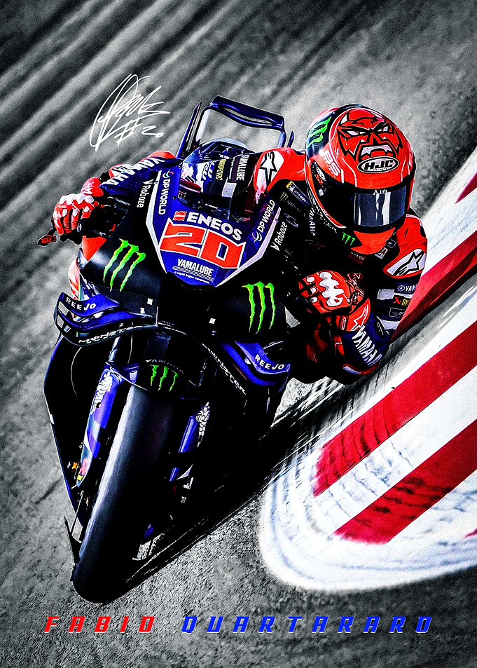 Fabio Quartararo MotoGP Racing Poster