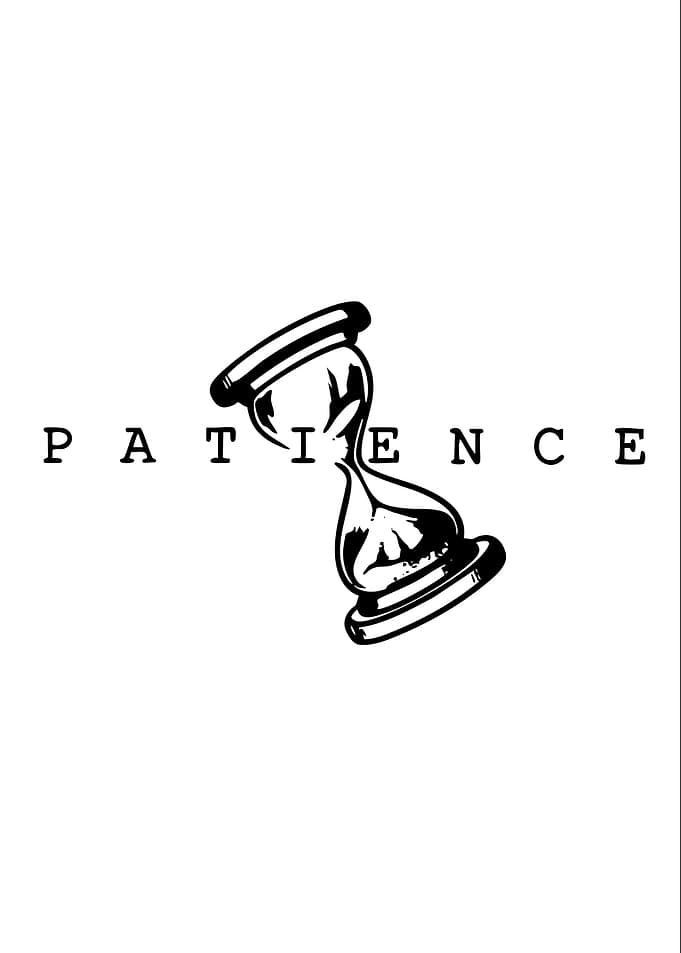 Patience Hourglass Minimalist Design