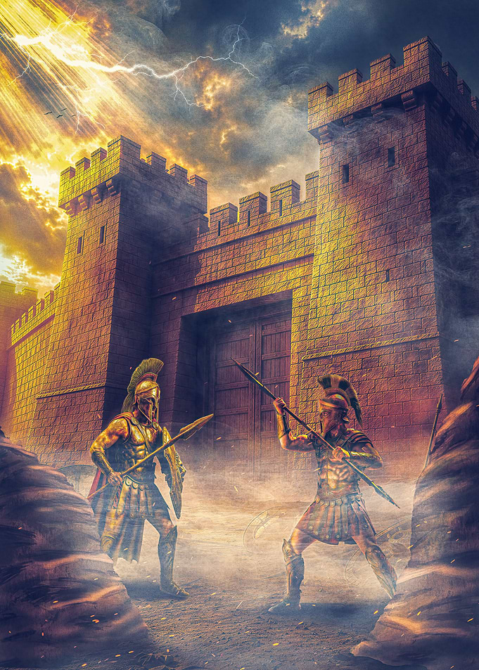 Achilles and Hector - Clash Before the Walls of Troy