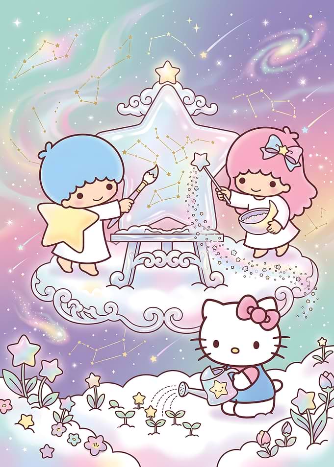 Sanrio Characters Painting the Stars
