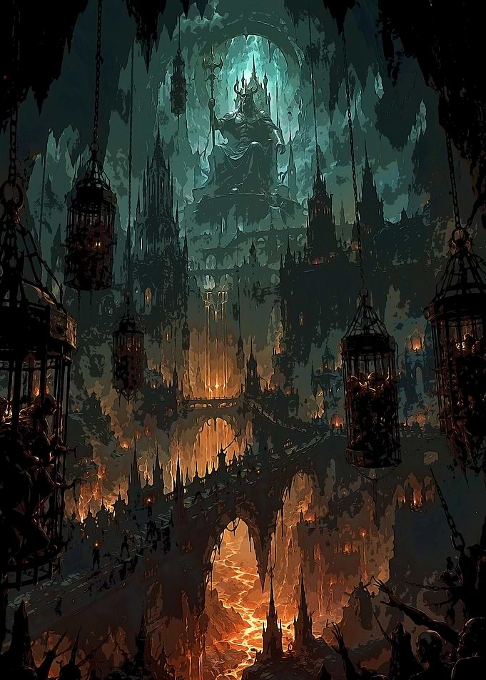 Dark Fantasy Underworld Throne Room