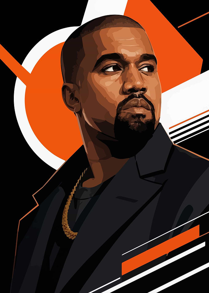 Kanye West Vector Portrait Art