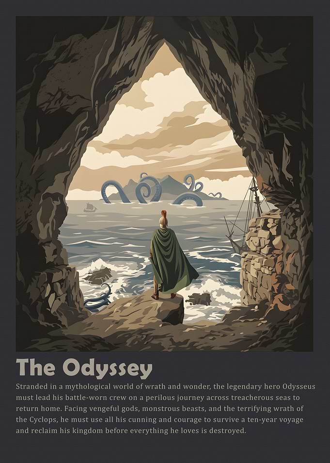 The Odyssey Mythological Poster