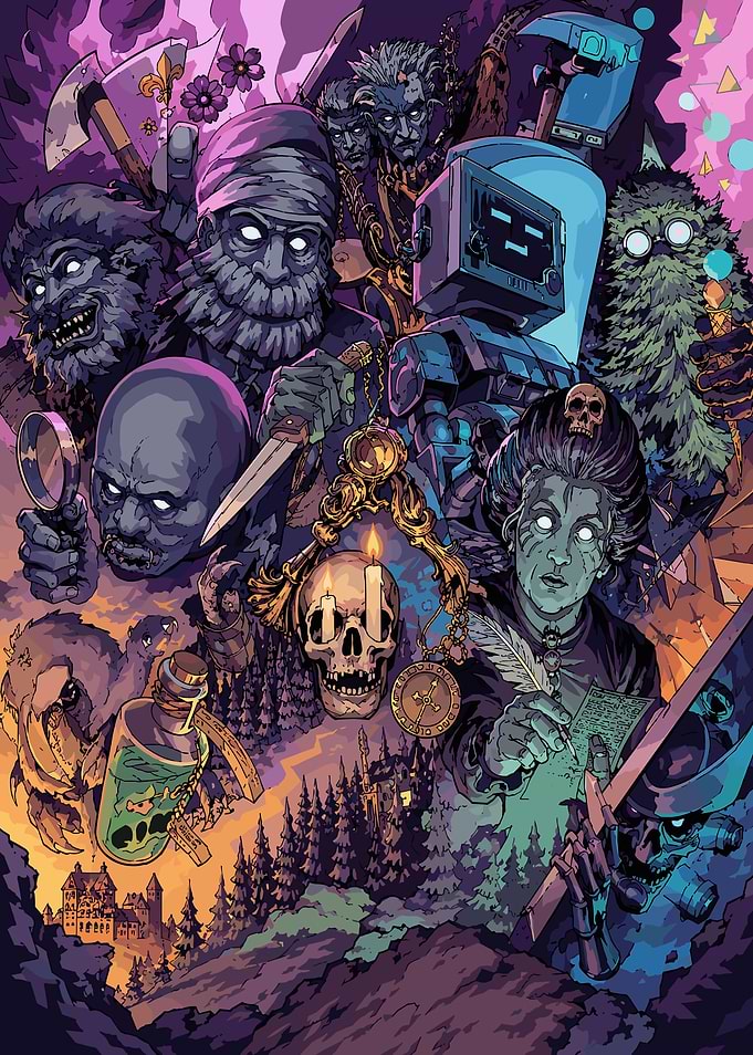 Inscryption Dark Fantasy Collage Illustration
