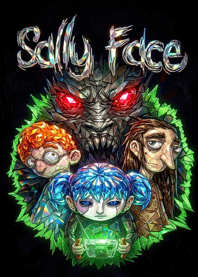 Sally Face Crystal Art Poster