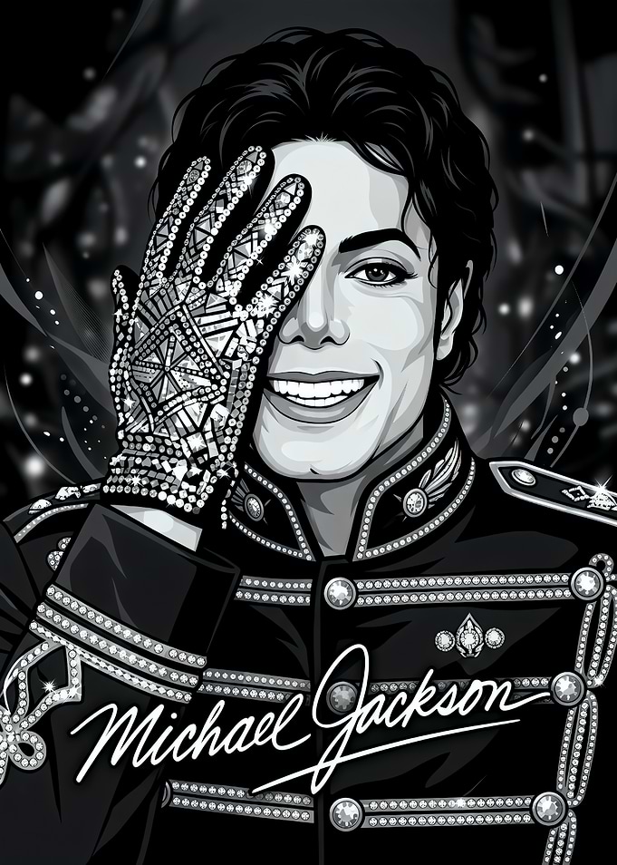 Michael Jackson Iconic Portrait Illustration