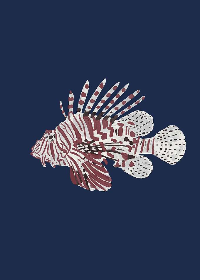 Minimalist Lionfish Illustration