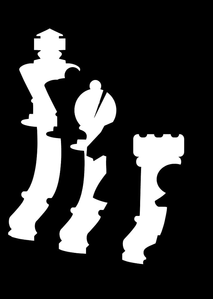 Minimalist Chess Piece Silhouettes