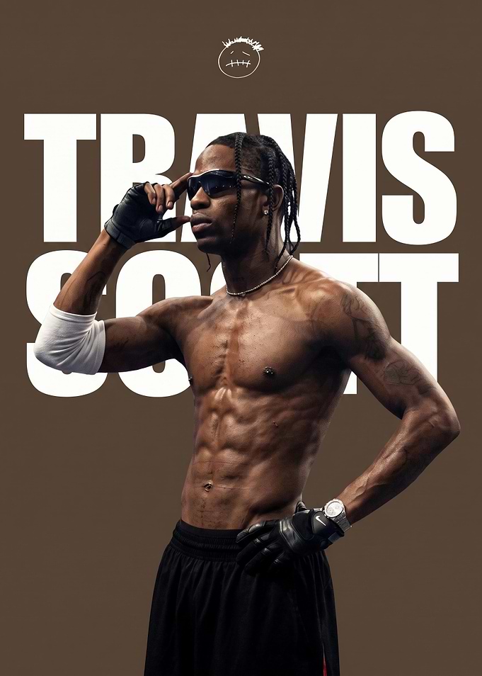 Travis Scott Athletic Portrait Poster