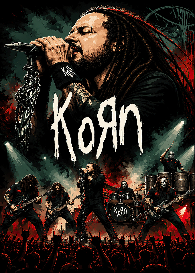 Korn Nu Metal Band Concert Poster