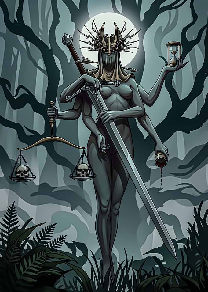 Dark Goddess of Fate and Death