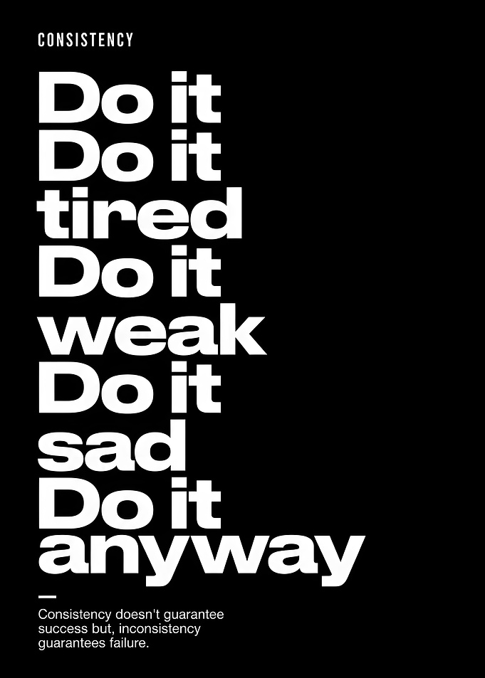 Consistency Motivational Quote Poster
