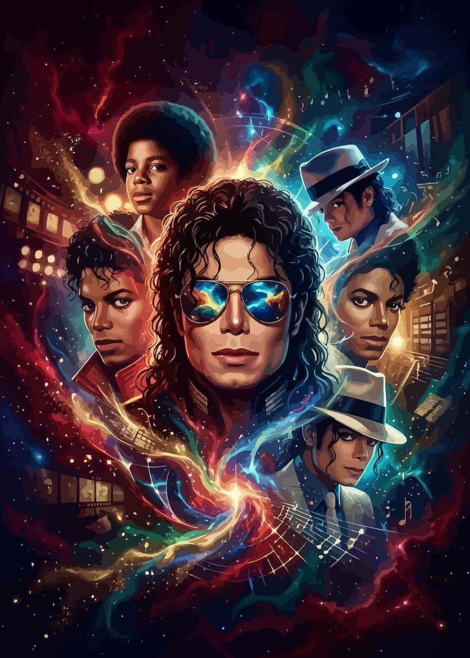 Michael Jackson Cosmic Tribute Portrait