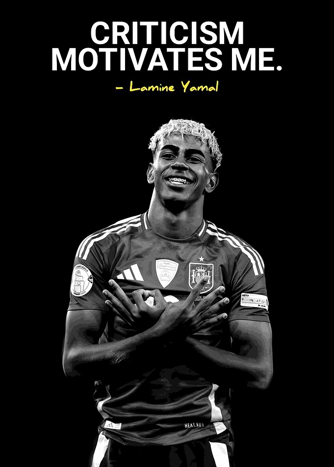 Lamine Yamal Inspirational Sports Poster