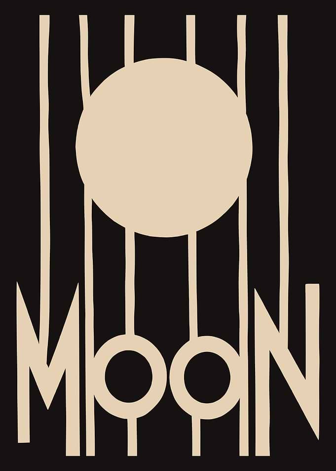 Minimalist Moon Typography Poster
