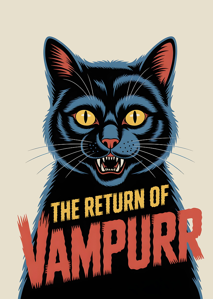 The Return of Vampurr Cat Poster