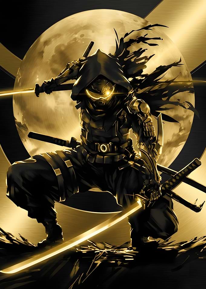 Golden Cybernetic Ninja Warrior