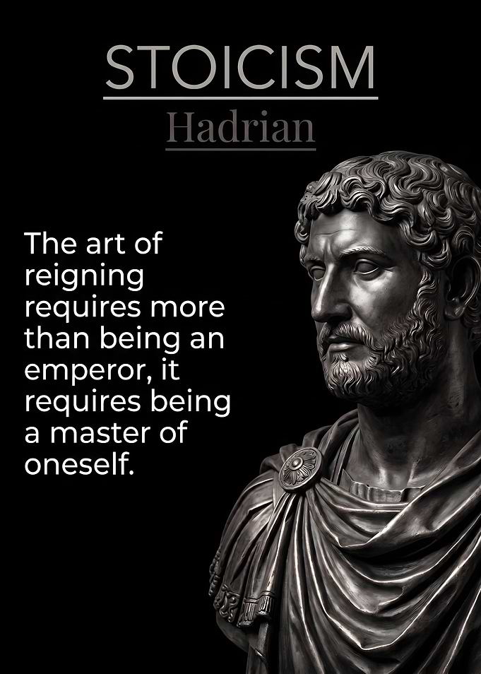 Stoicism Hadrian Quote Poster