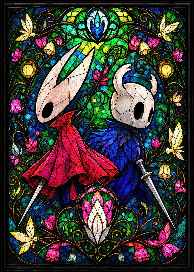 Hollow Knight Stained Glass Art