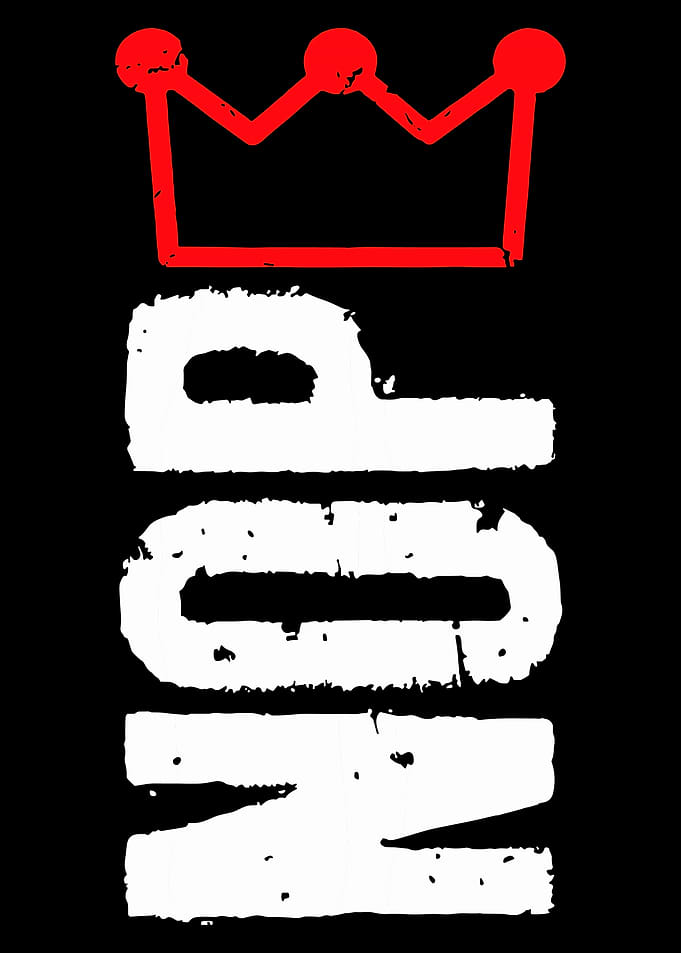 Crown and Text Graphic Design