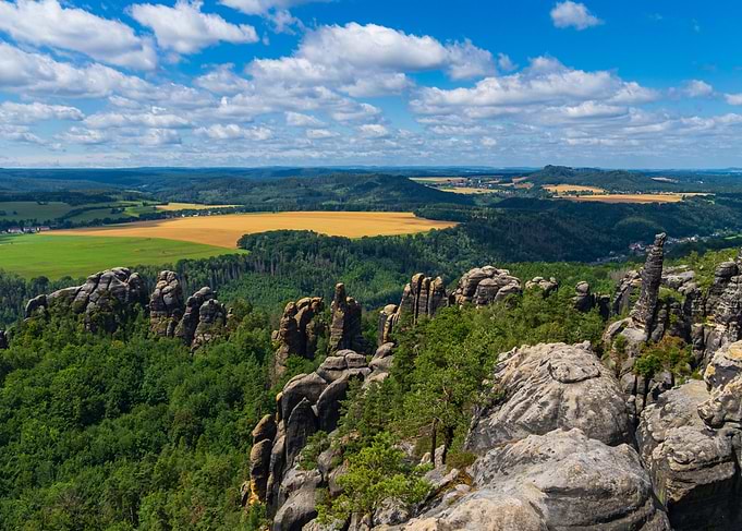 Schrammsteine Summer Landscape
