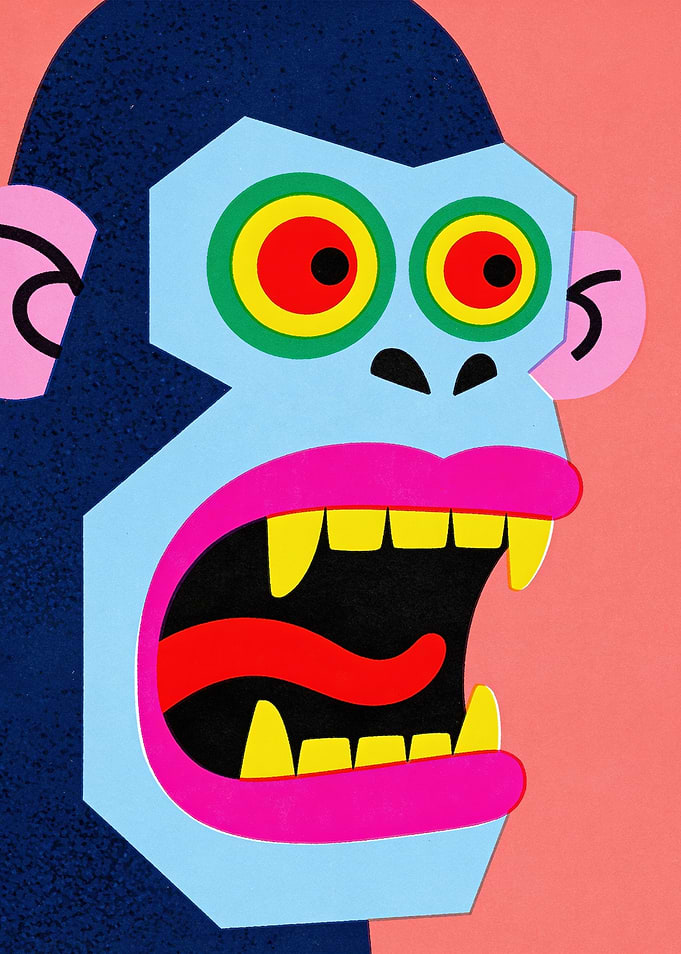 Pop Art Gorilla Illustration