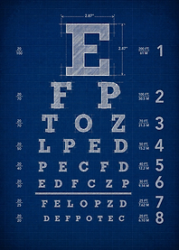 Eye Chart Blueprint Art
