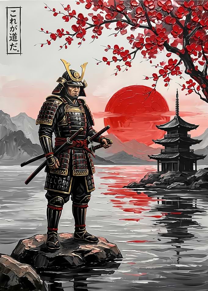 Samurai Warrior at Sunset