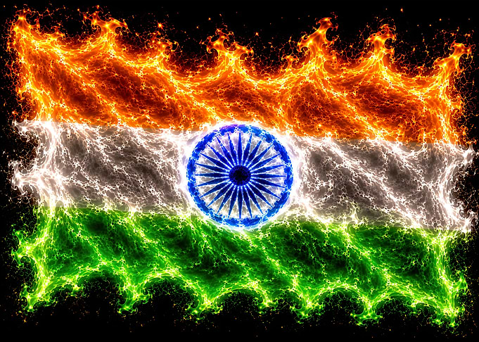 Flaming Flag of India