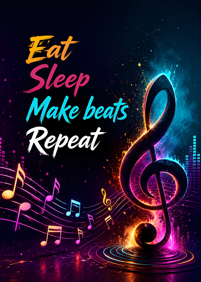 Eat Sleep Make Beats Repeat Poster