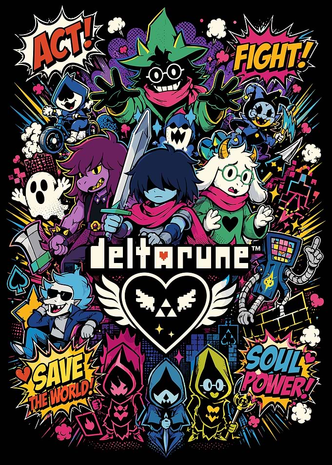 Deltarune Character Collage Poster