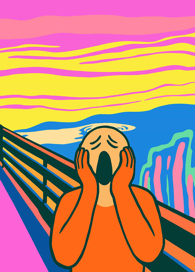 Pop Art Version of The Scream