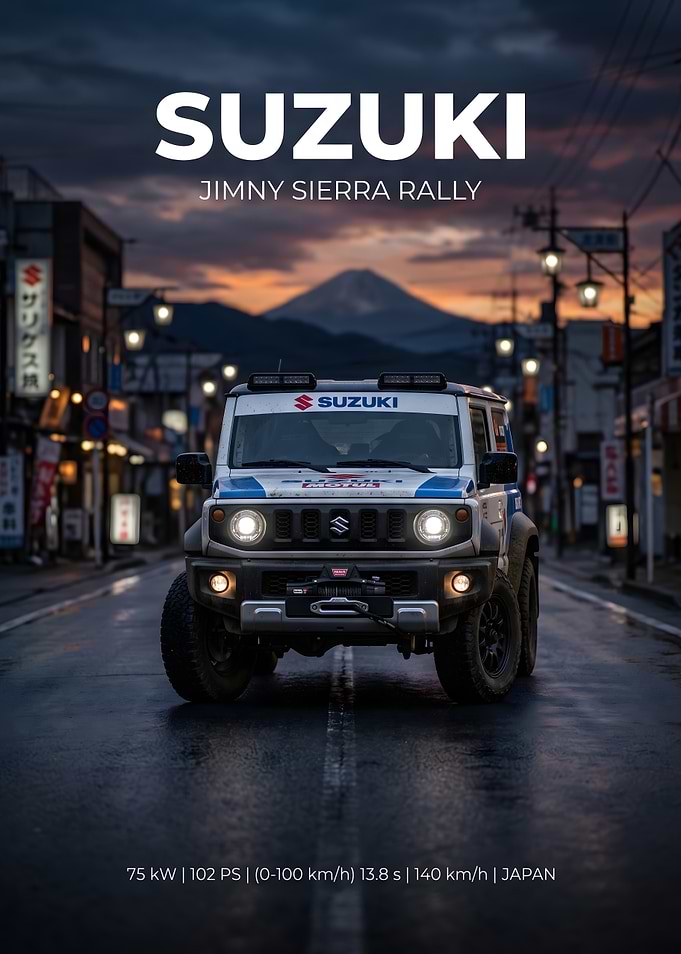 Suzuki Jimny Sierra Rally Poster