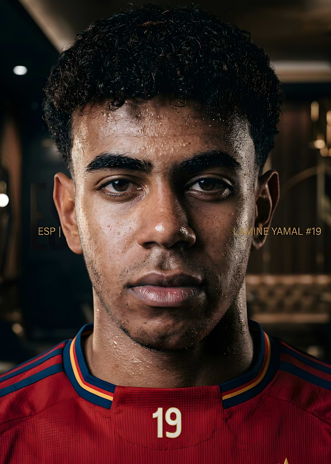 Lamine Yamal Spain Football Portrait