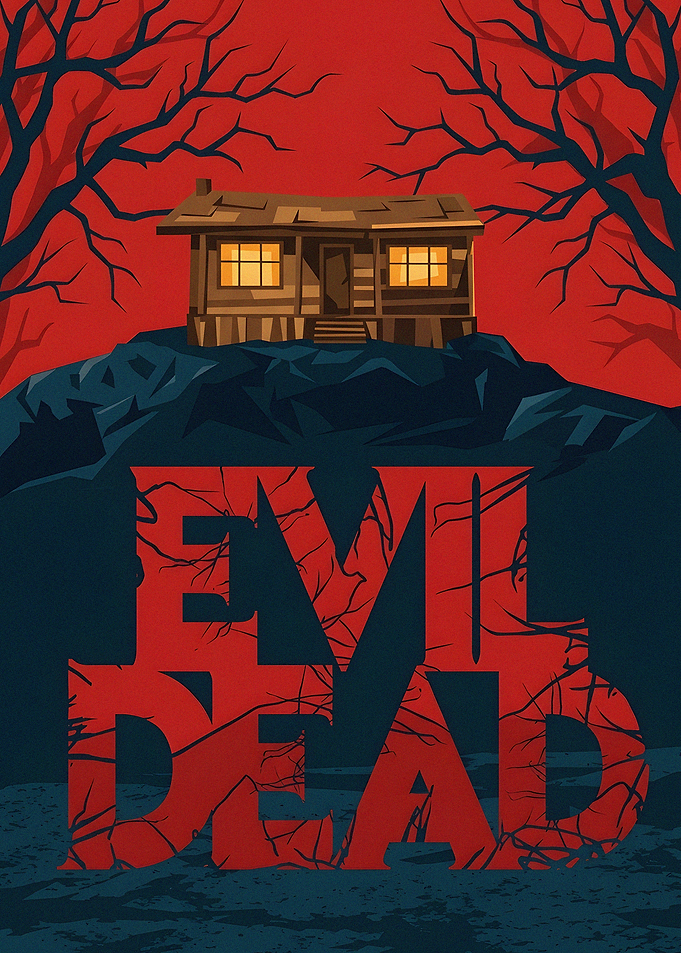 Evil Dead Cabin Minimalist Poster