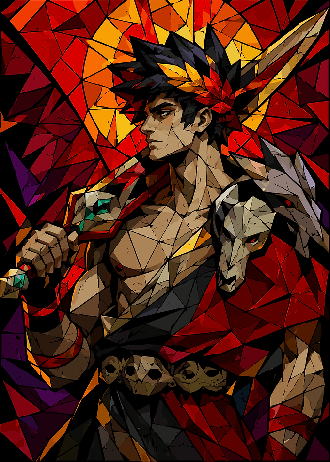 Zagreus Stained Glass Portrait