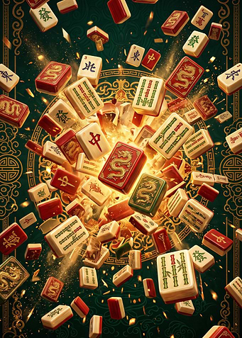 Explosive Mahjong Tile Action