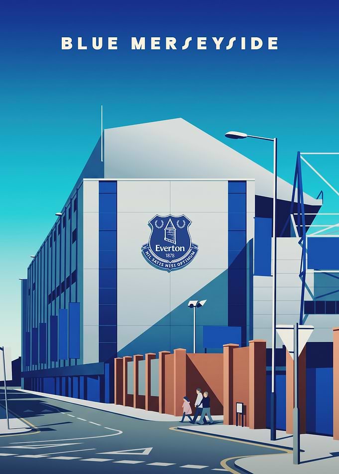 Everton Goodison Park Stadium Poster
