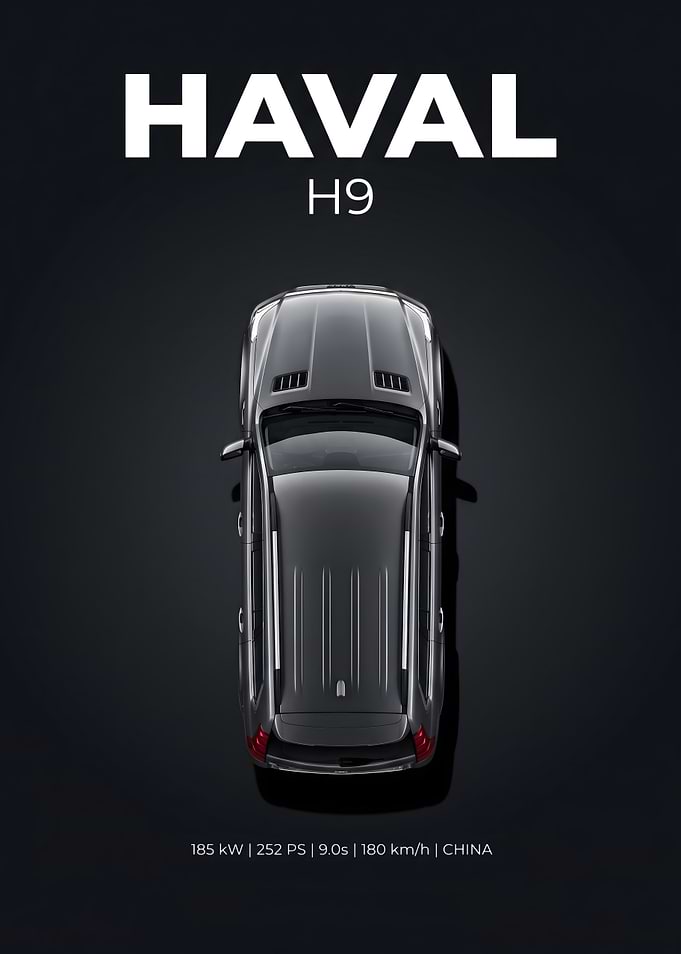 Haval H9 Top View Poster