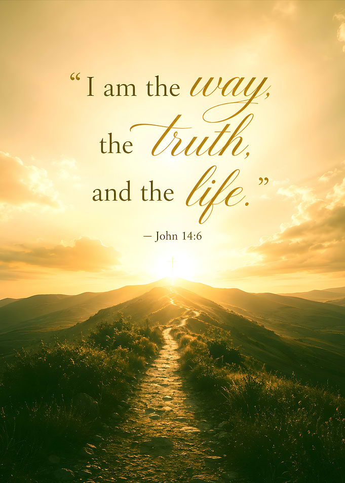 John 14:6 Bible Verse Landscape