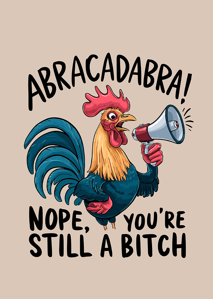 Funny Rooster with Megaphone Graphic