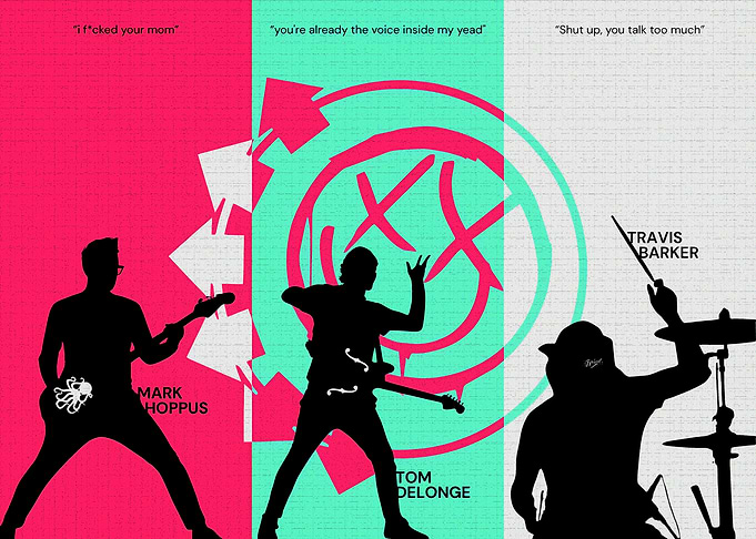 Blink-182 Band Silhouette Poster