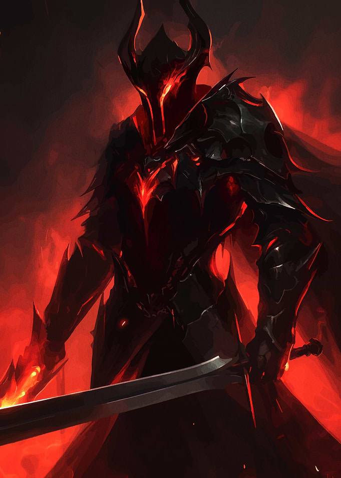 Dark Knight in Red Armor
