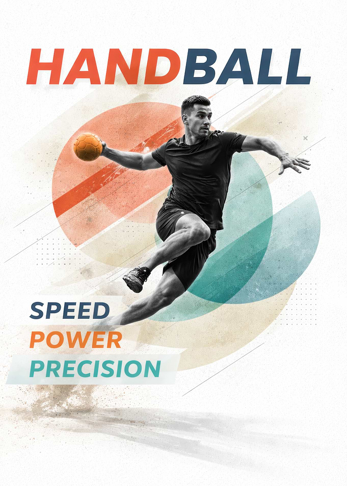 Dynamic Handball Player Sports - Speed Power Precision
